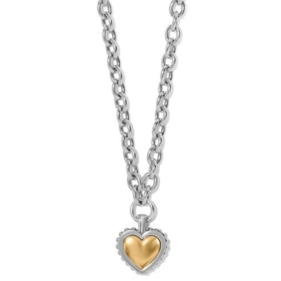 Brighton Gold & Silver Bold Heart Pendant Necklace - Picture 5 of 7